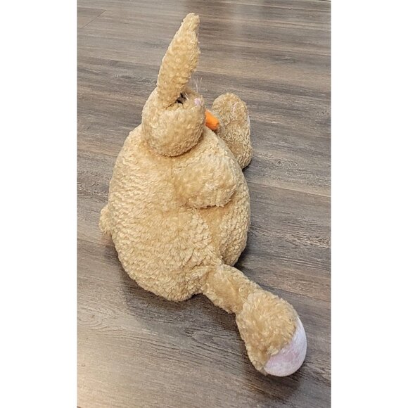 1988 Chrisha Playful Plush Brown Round Bunny Rabbit Stuffed Animal Toy 14" VTG - Picture 2 of 9